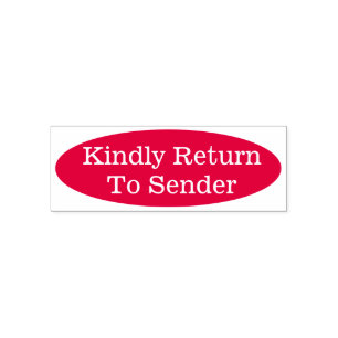 Tampon Auto-encreur Timbre En Caoutchouc "Kindly Return To Sender"