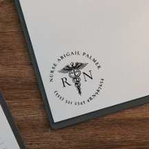 Timbre en caoutchouc pour infirmière personnalisé 