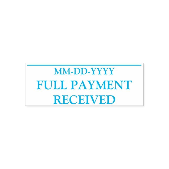Tampon Auto-encreur Timbre en caoutchouc simple "PAIEMENT COMPLET REÇU (Design)
