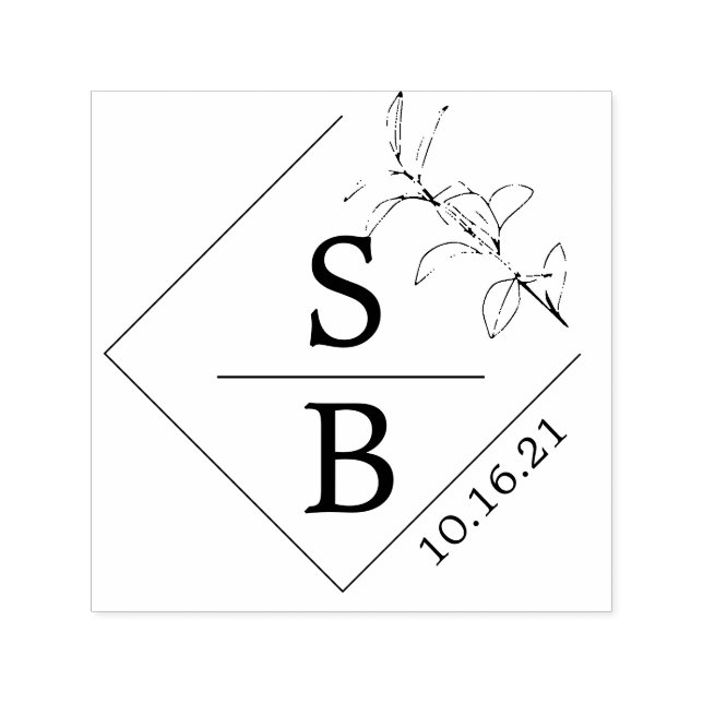 Tampon Auto-encreur Timbre ou logo du Mariage de mariage préféré (Design)