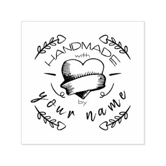 Tampon Auto-encreur Timbre personnel élégant fait main auto-encastré