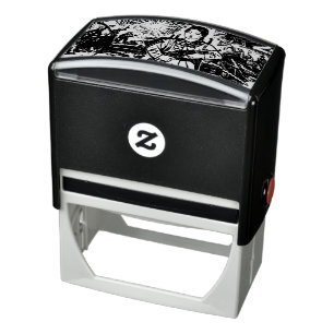 Tampon Auto-encreur Timbre postal vietnamien avec une fille armée