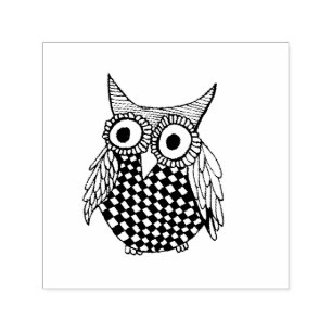 Tampon Auto-encreur Timbre-poste de hibou