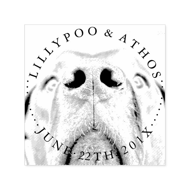 Tampon Auto-encreur Timbres pour nez de Dogue Allemand (Design)