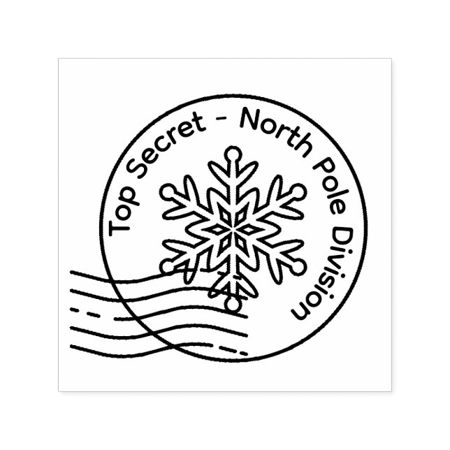 Tampon Auto-encreur Top Secret | North Pole Division Wood Art Stamp (Design)