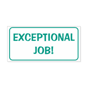 Tampon Auto-encreur "TRAVAIL EXCEPTIONNEL !" Remerciements Timbre en c
