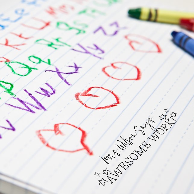 Tampon Auto-encreur Travail génial d'enseignant (Créateur téléchargé)