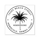 Tropical Palm Tree Round Return Adresse