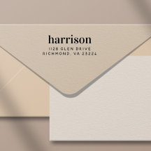 Typographie moderne minimale Nom Adresse de retour