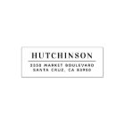 Typographie simple Nom de famille Adresse de retou