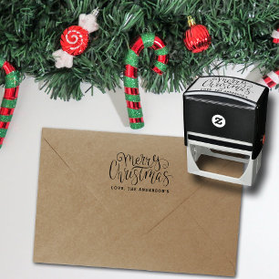 Tampon Auto-encreur Typographie tendance Joyeux Noël