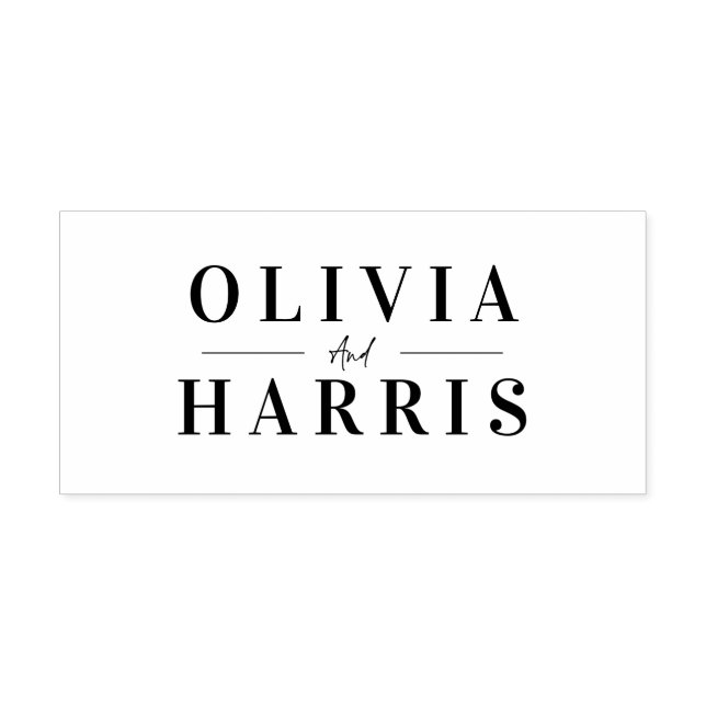 Tampon Auto-encreur Un couple simple et moderne (Design)