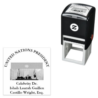 TAMPON AUTO-ENCREUR  #UNITEDNATIONSPRESIDENT DR. #LAURAHCASTILLOS ESQ.