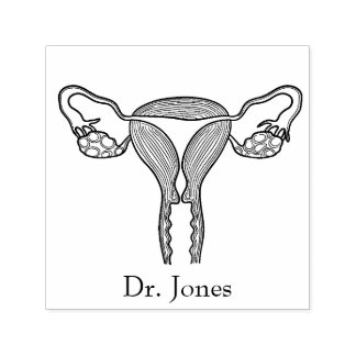 Tampon Auto-encreur Uterus, Organs Humains Auto-Encre Timbre En Caoutc
