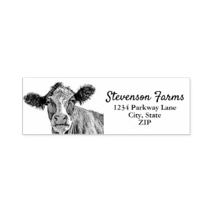 Tampon Auto-encreur Vache de ferme laitière Lait Petite entreprise Adr