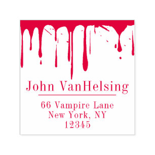 Tampon Auto-encreur Vampire dégoulinant du sang - Halloween Bloddy Meu