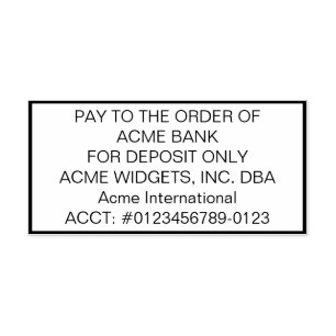 Tampon Auto-encreur Vérification du dépôt uniquement