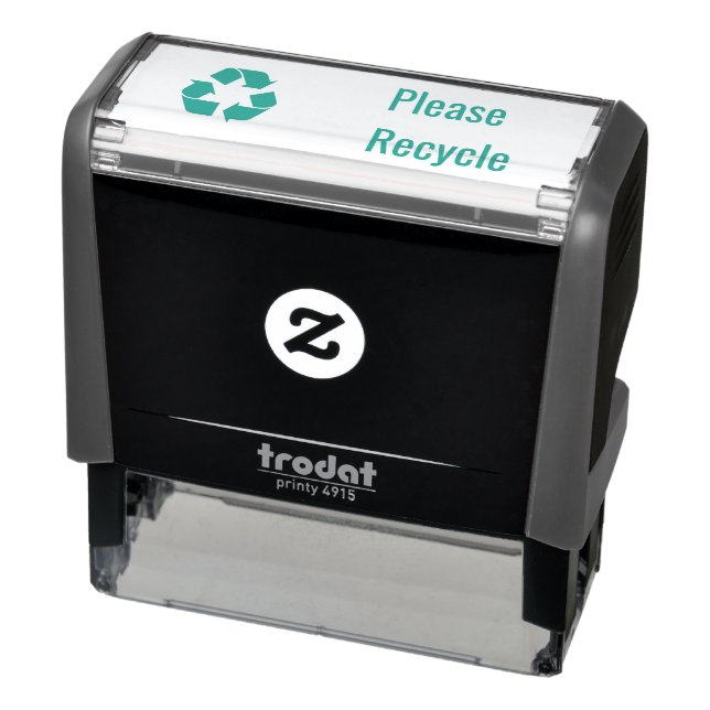 Tampon Auto-encreur Veuillez recycler l'encre verte (Produit)