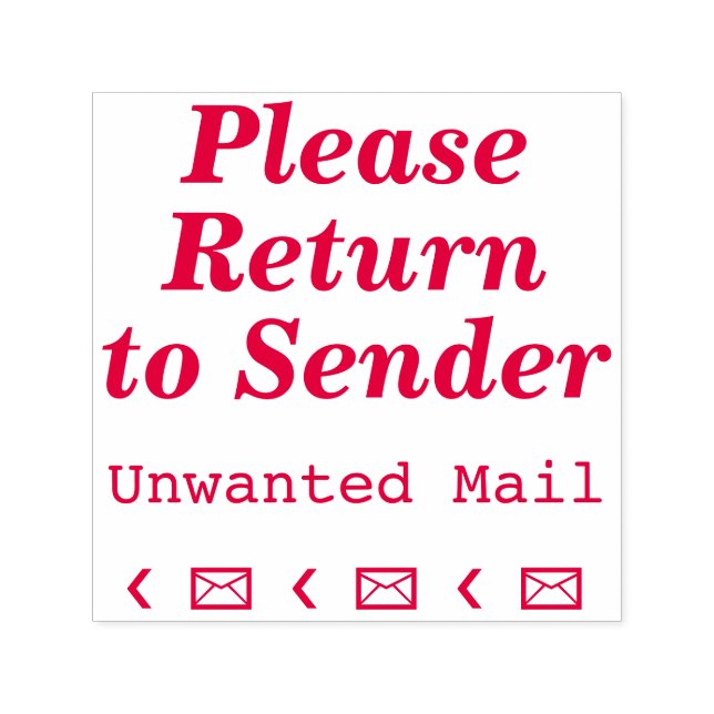 Tampon Auto-encreur "Veuillez retourner à l'expéditeur", "Courrier ind (Design)
