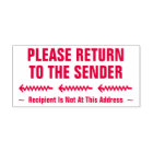 "VEUILLEZ RETOURNER À L'EXPÉDITEUR" Timbre en caou