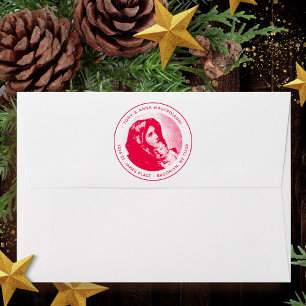 Tampon Auto-encreur Vierge Marie & Jésus Noël Adresse de retour