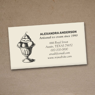 Tampon Auto-encreur Vintage crème glacée Sundae
