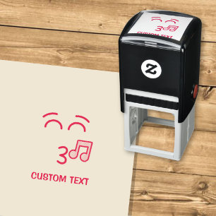 Tampon Auto-encreur Visage Siffleur aux Yeux Sourires