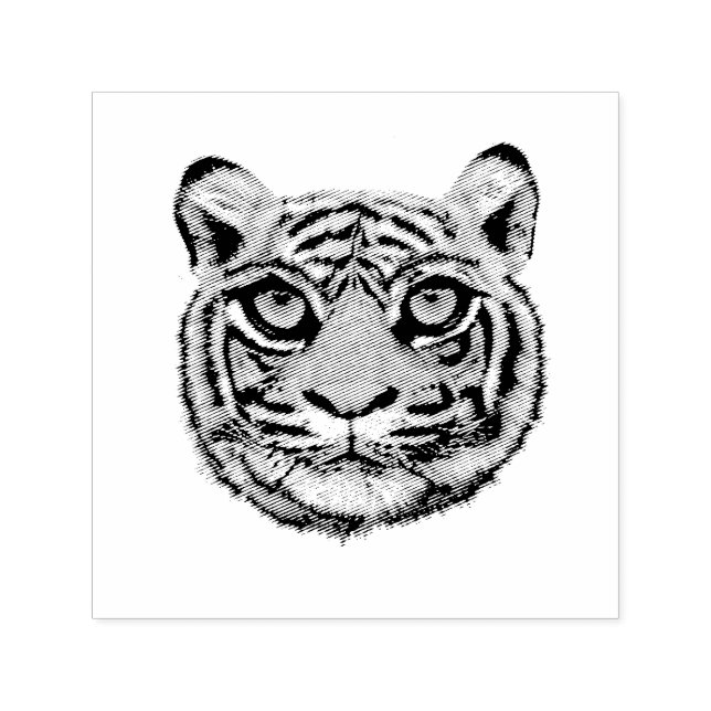 Tampon Auto-encreur Visage Wildcat Young Tiger (Design)