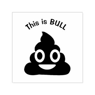 Tampon Auto-encreur Voici BULL Poop Emoji Funny