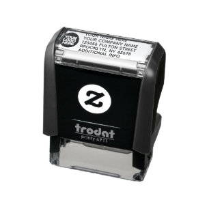 Tampon Auto-encreur Votre adresse de retour Logo 5 lignes personnalisé