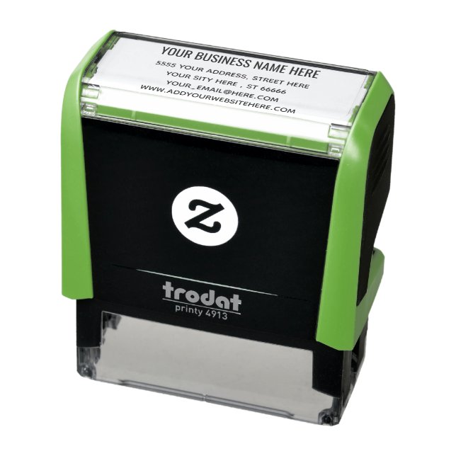 Tampon Auto-encreur Votre nom d'entreprise Info Adresse Timbre d'auto- (Produit)