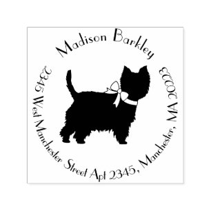 Tampon Auto-encreur West Highland Terrier Chien Chien Chien Chien Chio
