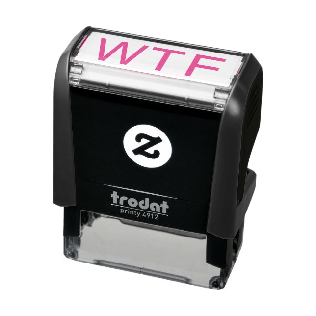 Tampon Auto-encreur WTF Sarcasme non professionnel Humour drôle plaisa (Produit)