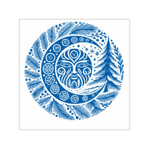 Tampon Auto-encreur Yule Solstice d'hiver Greenman