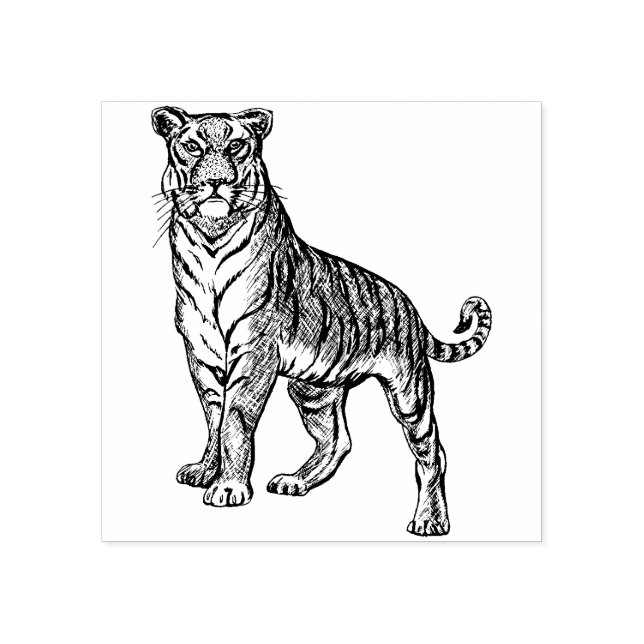 Tampon caoutchouc tigre (Impression)