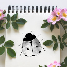 Tampon en bois de coccinelle mignonne