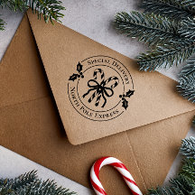Tampon en bois en forme de canne à bonbons de Noël