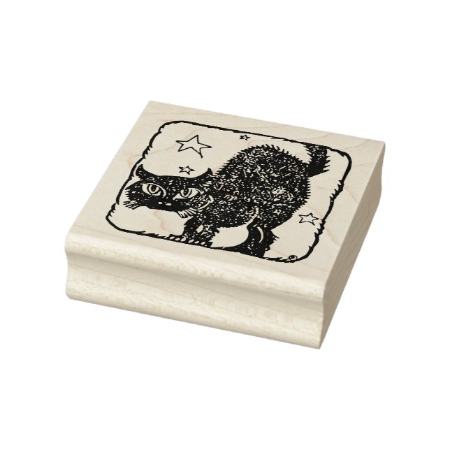 Tampon en bois NOIR vintage (Tampon)