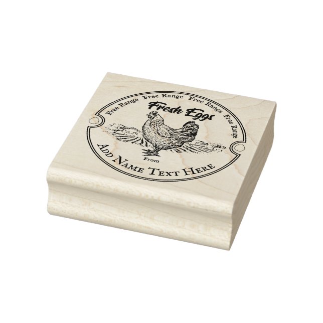 Tampon en bois œufs personnalisés (Tampon)