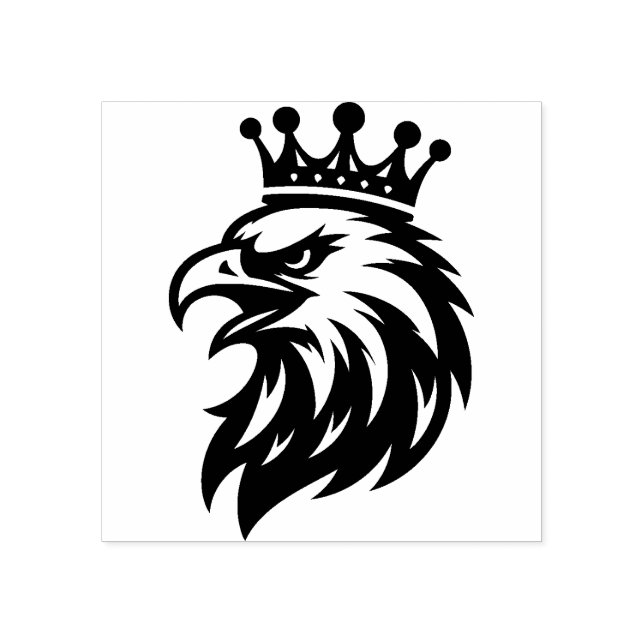 Tampon en caoutchouc Aigle avec couronne (Impression)