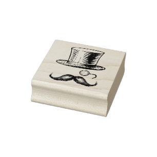Tampon en caoutchouc avec la moustache vintage,