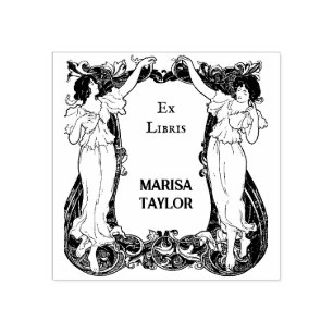 tampon en caoutchouc ex libris d'étagère de livre