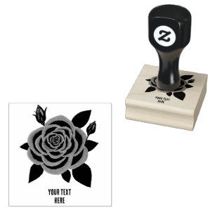 Tampon en caoutchouc Red Rose 5 cm