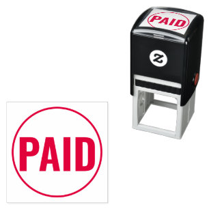 TAMPON ENCREUR AUTO-ENCREUR PAID Within a Circle O