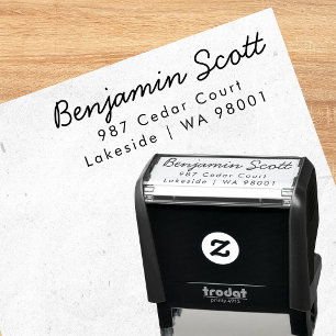 Tampon encreur moderne d'adresse postale