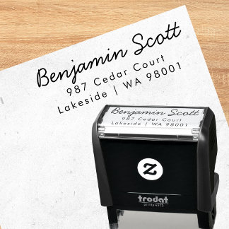 Tampon encreur moderne d'adresse postale