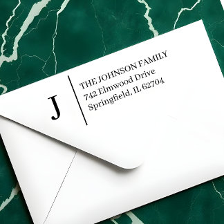Tampon encreur personnalisé avec monogramme simple