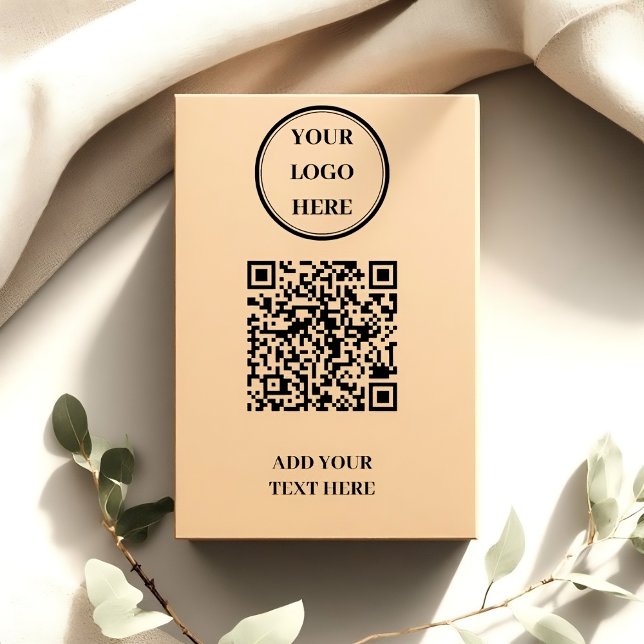 Tampon encreur personnalisé avec QR Code et logo (Créateur téléchargé)