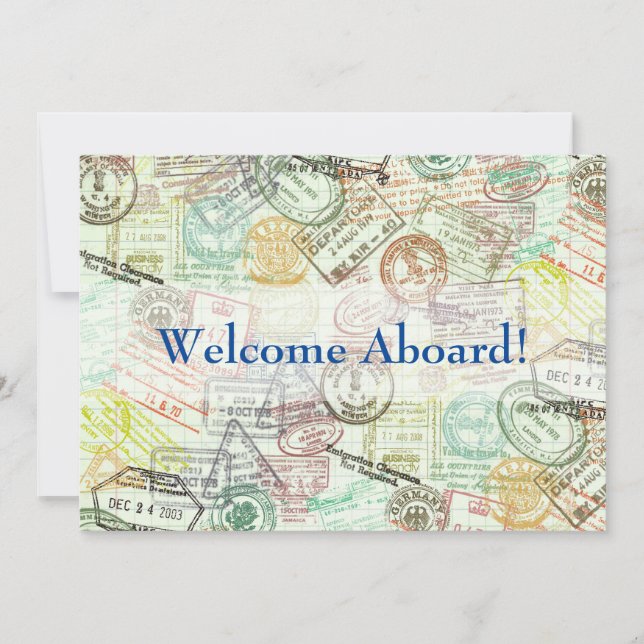 Tampon Passeport Voyage Invitation Carte-Merci (Devant)
