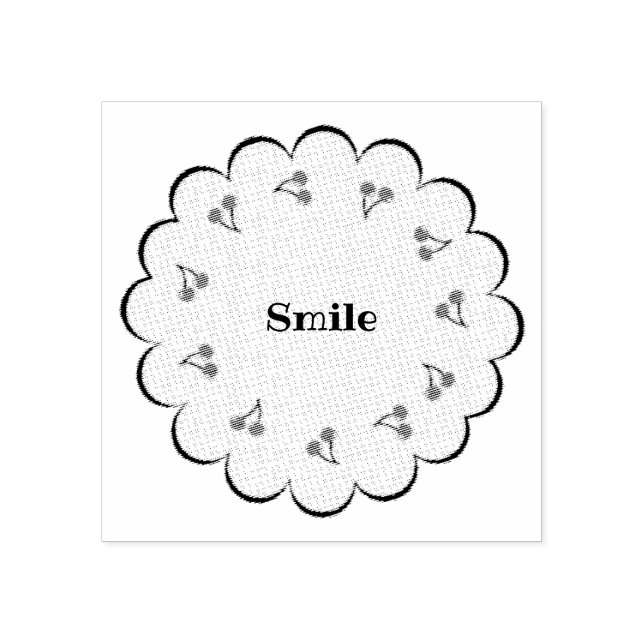 TAMPONS ENCREURS 文字　カスタム　チェリー　 ラバースタンプ (Impression)